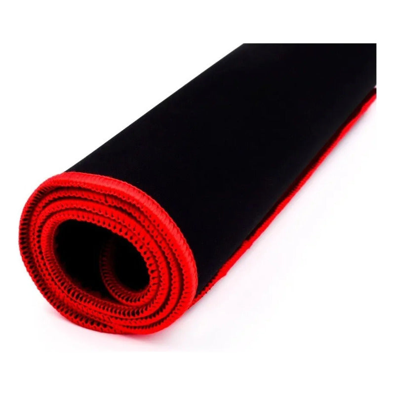 Mouse Pad Gamer Xl Antideslizante Negro Borde Cosido 75x35cm