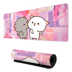 Mouse Pad Genérica Peach & Goma 90x40 Rosa Claro Peach Goma