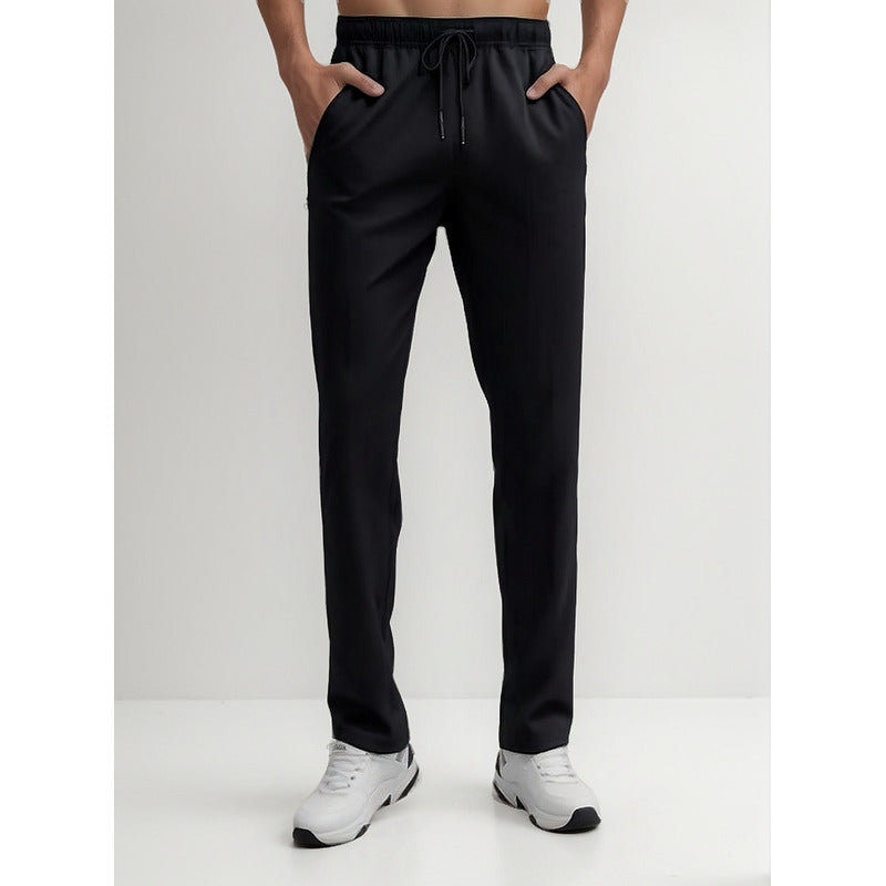 Pantalón Hombre. Buzo Recto Tradicional Delgado, Verano Negro 980 Liso Xxl