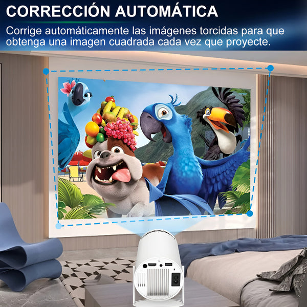 Proyector Hy300 Profesional 4khd Wifi Smart Tv Portatil Mini Negro