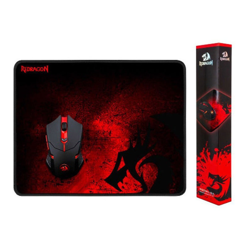 Kit Redragon Padmouse/mouse Inalambrico M601wl-ba Negro Y Rojo