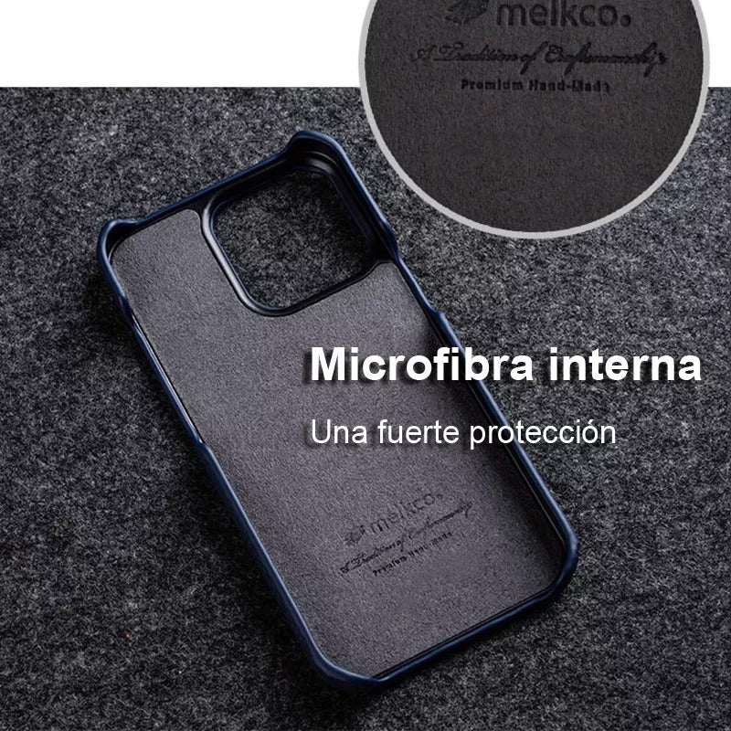 Funda De Cuero Genuino Para iPhone 15 Plus