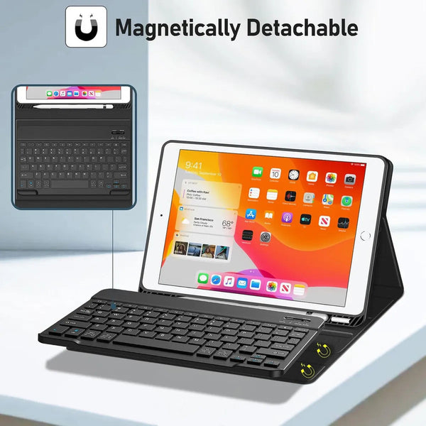 Funda Para iPad 10 Generacion 10.9 2022 Con Teclado Ñ Gris Oscuro