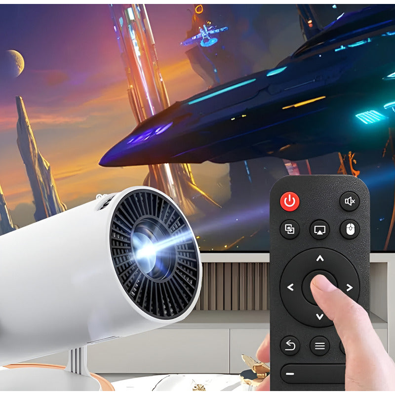Proyector Hy300 Profesional 4khd Wifi Smart Tv Portatil Mini Negro