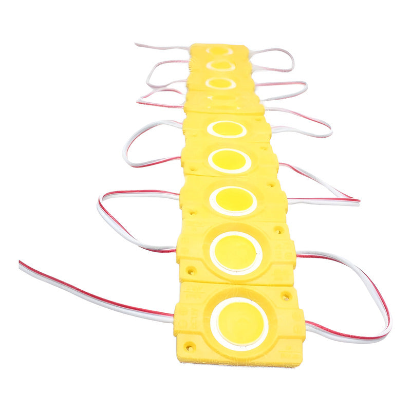 20 Modulos 9 Led Cob Redondo Multiusos Universal 2.4w Amarilla