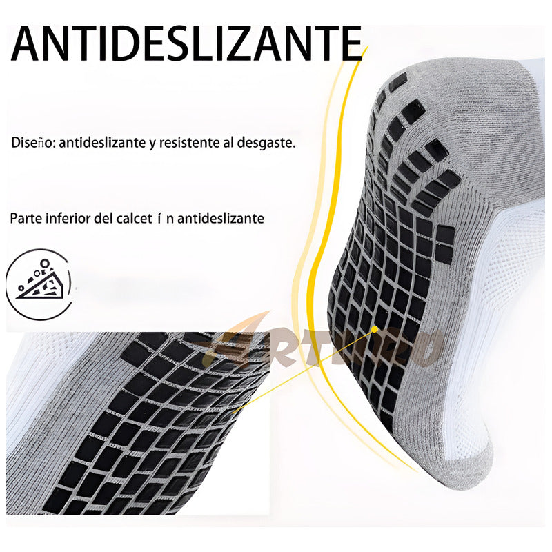 Pack 3 Media Deportiva Antideslizante Blanca,azul,amarillo