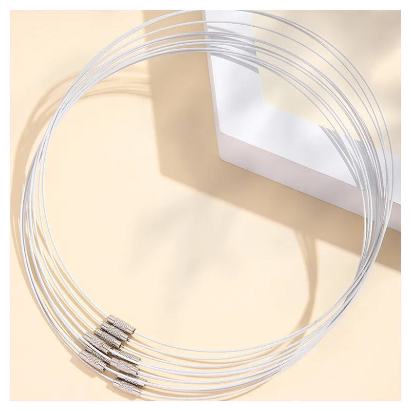 30 Pcs Collar De Acero Inoxidable Gargantilla