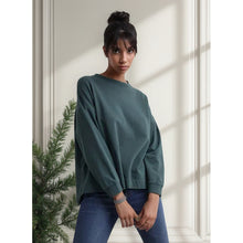 Cargar imagen en el visor de la galería, Polerón Deportivo Cuello Redondo Soviet Para Mujer L Verde Oscuro Green
