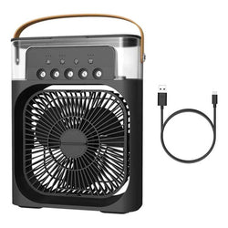 Ventilador Humidificador Portátil, Aire Acondicionado De Escritorio, Negro