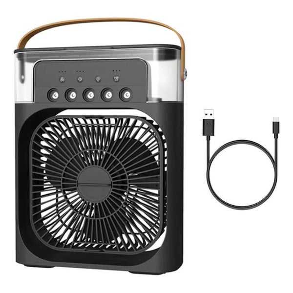 Ventilador Humidificador Portátil, Aire Acondicionado De Escritorio, Negro
