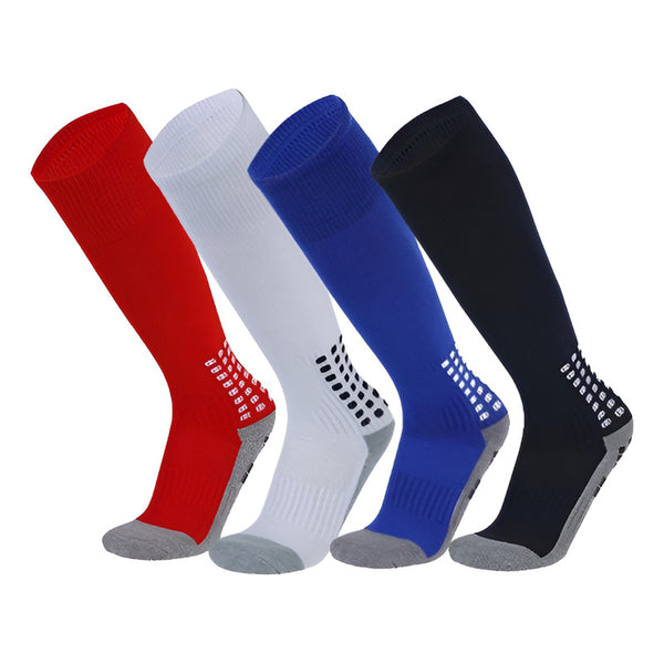 Medias Deportiva Antideslizante Larga Espesar 2pares Negro/azul