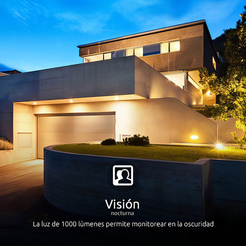 Cámara Vigilancia Wifi Nexxt Exterior 2k Nhc-f410 Luz Sirena Color Blanco