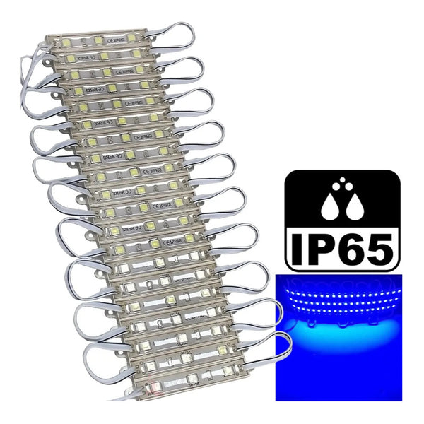 20 Módulos 5054 Tiras De Luces Led Ip65 Dc12 Azul