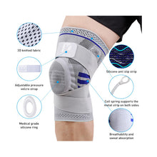 Cargar imagen en el visor de la galería, Rodillera Con Almohadillas Gel Compresion Para Rótula Diiko Gris M
