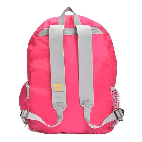 Mochila Grande Plegable Liviana Bolso De Mano Para Viaje 20l Color Rosa