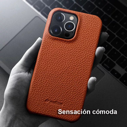 Funda De Cuero Genuino Para iPhone 15 Plus
