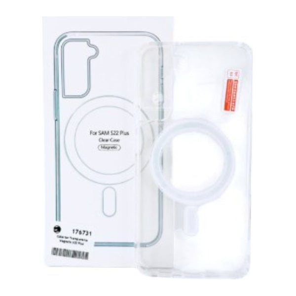 Carcasa Funda Magsafe Borde De Color Modelos Samsung S22plus Blanco Carcasa Funda Magsafe Silicona Transparente Modelos Samsung