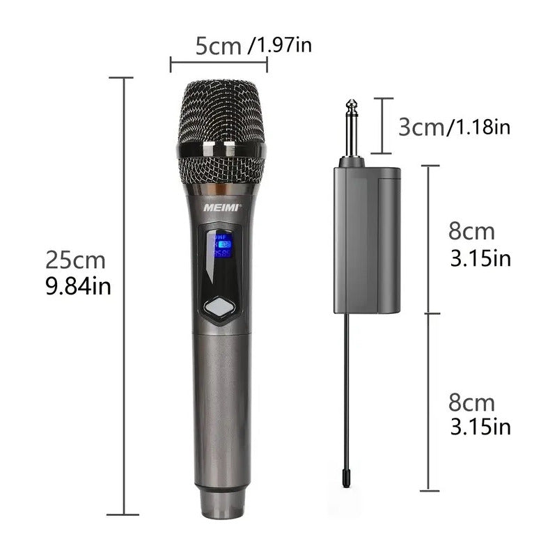 2 Micrófono Inalámbrico Profesional De Karaoke Con Receptor Color Girs+red