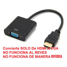 Cargar imagen en el visor de la galería, Adaptador Convertidor Hdmi A Vga Con Plug 3.5 + Cable Audio
