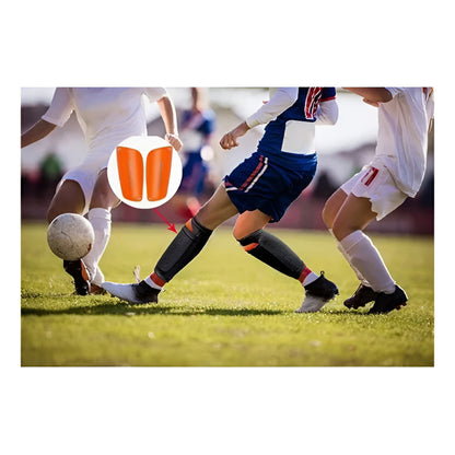 Espinilleras Canilleras De Futbol Naranja Unica Naranja
