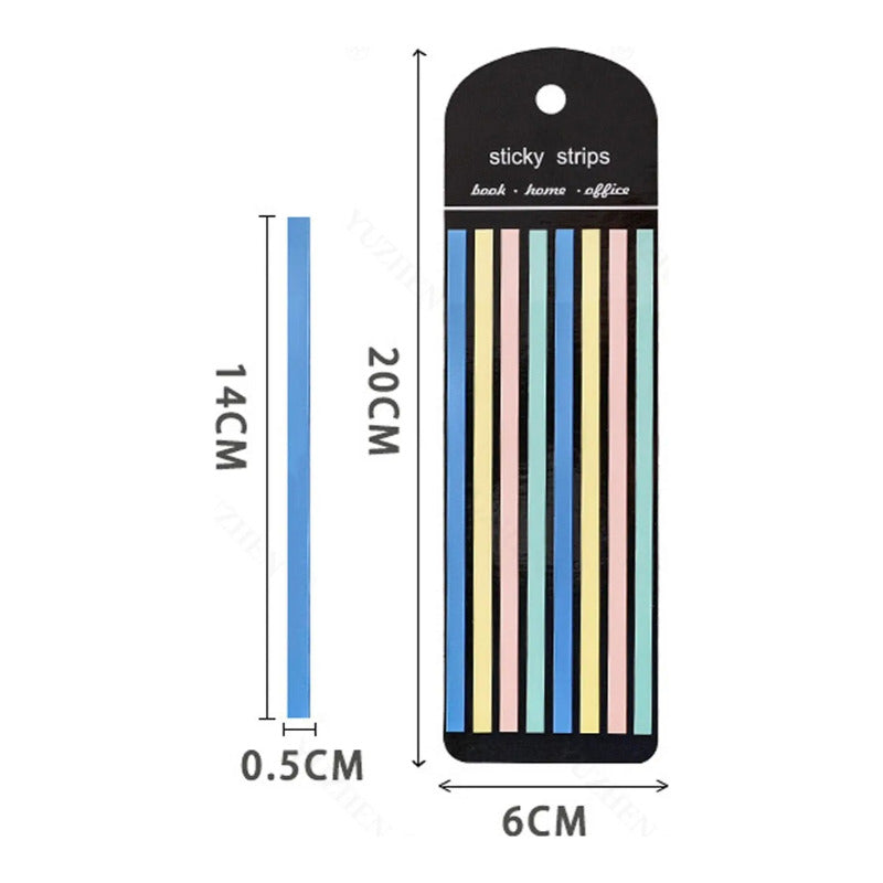 Pack 4 Strips Notas Adhesivas Transparentes Texto Variado