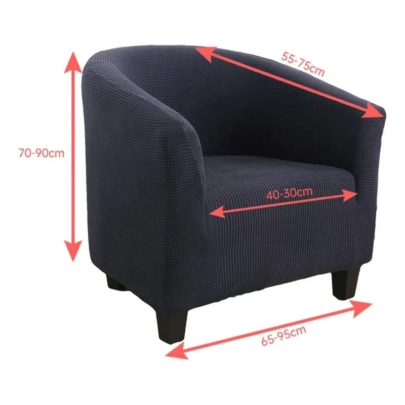 Funda Cubre Sillón De 1 Cuerpo Para Poltrona Rojo Rojo