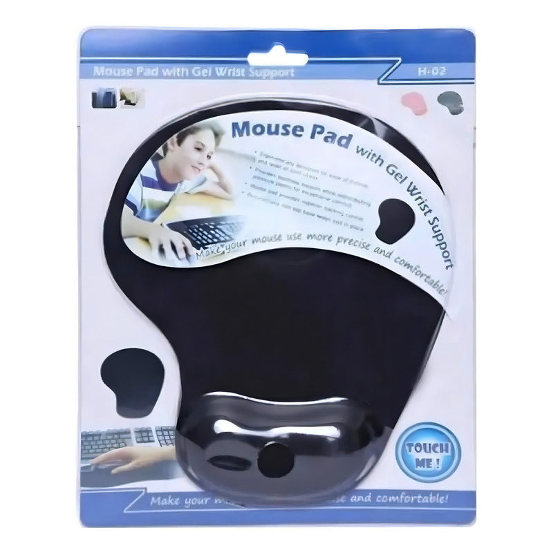 Mouse Pad Ergonómico Con Apoya Muñecas Con Gel + Calidad ® Color Negro