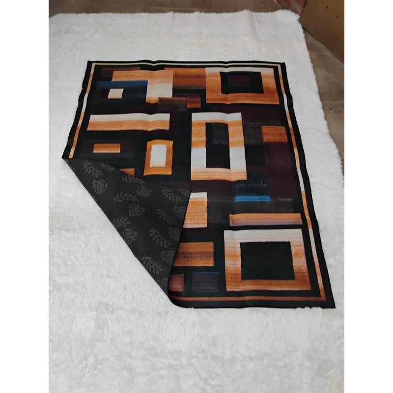 Alfombra Cafe Diseño Rectangular Tono Combinable 200x240 2.4 M 2 M Marrón Claro