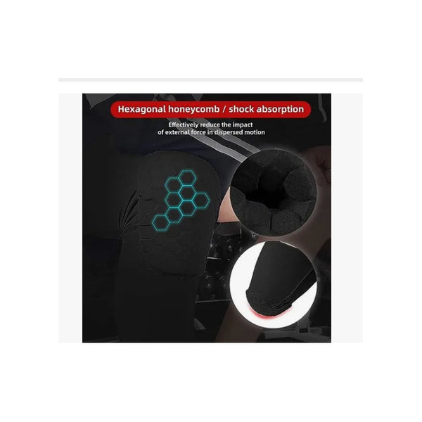 Rodillera Deportiva Basketball Panel De Abeja Resprable 1par Negro M