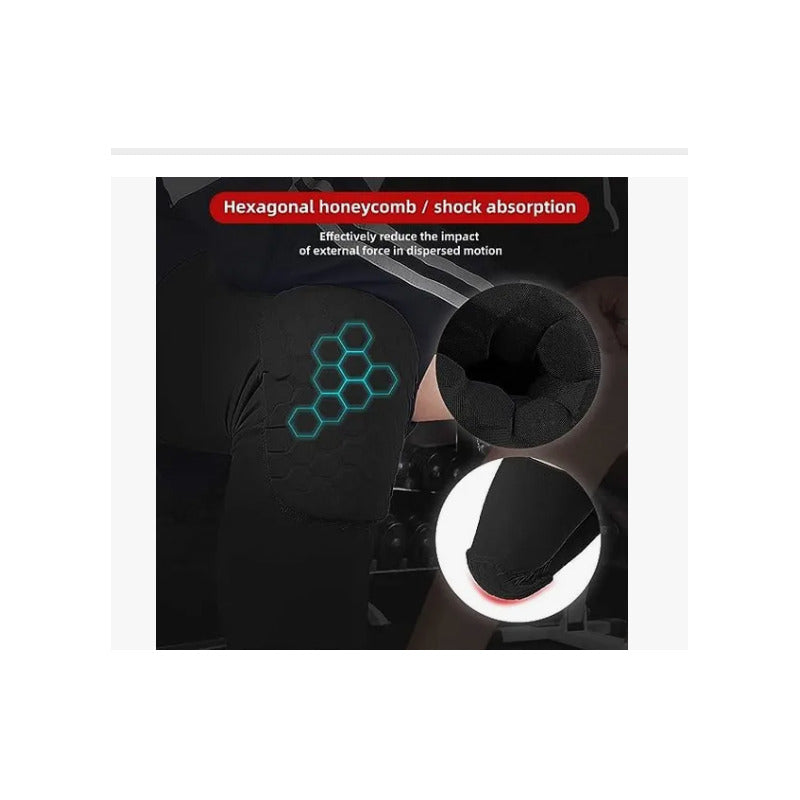 Rodillera Deportiva Basketball Panel De Abeja Resprable 1par Negro M