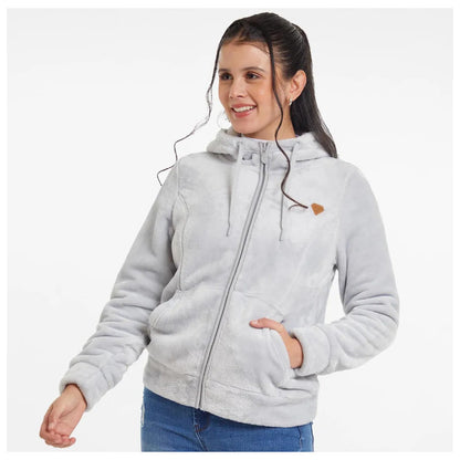 Polar Mujer Básico Full Zipper Gris Perla Fashion's Park Xs Gris Perla Gris Perla