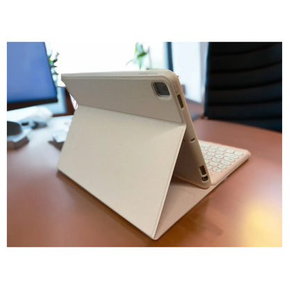Carcasa Funda + Teclado Para iPad 9th Gen 2021 Rosa