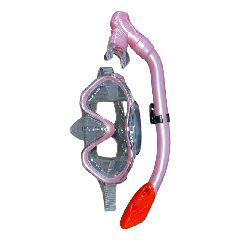 Kit De Snorkel Y Mascara Para Niñas Rosa