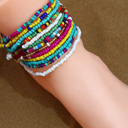 8pcs Cadenas De Cintura En Capas Boho Cuentas Playa Cadena