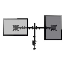 Cargar imagen en el visor de la galería, Soporte Doble Monitor Televisor Escritorio Brazo 17-27 3-6kg Color Negro
