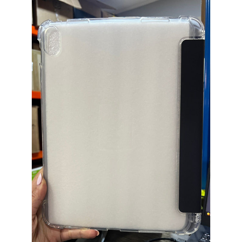 Funda Para iPad 10.2 Con Ranura Espacio Pencil Negro/transparente