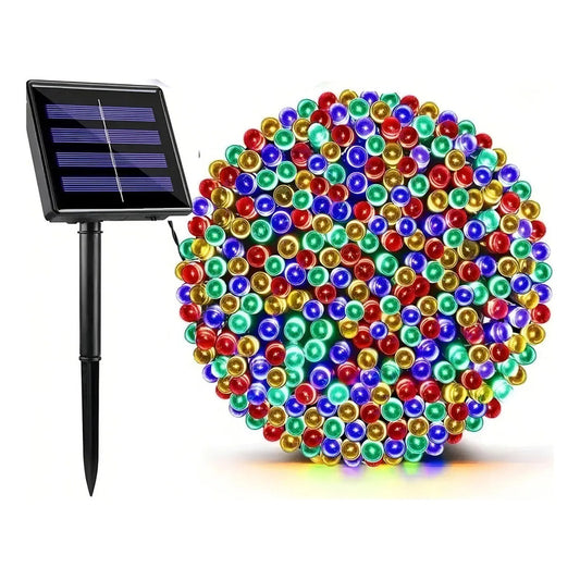 Luces Solares Navidad Guirnalda 3 Pcs 100 Led 12m Multicolor