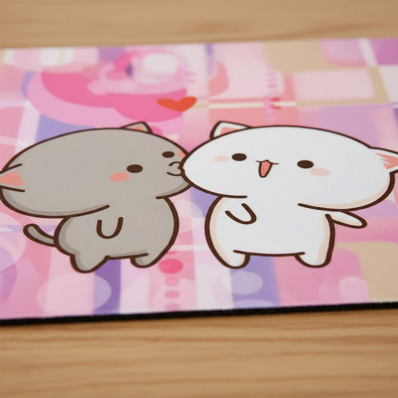 Mouse Pad Genérica Peach & Goma 90x40 Rosa Claro Peach Goma