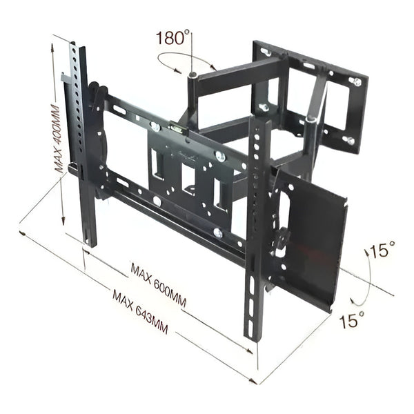 Soporte Para Tv Doble Brazo 30 Hasta 70  5098 Negro