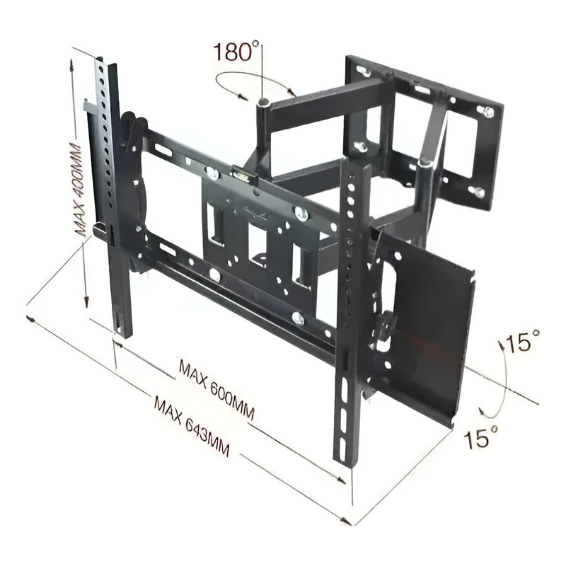 Soporte Para Tv Doble Brazo 30 Hasta 70  5098 Negro