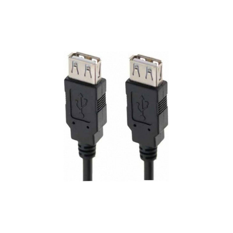 Cable De Extensión Usb 2.0 1.5mt / 2 Hembra 03-dbgc158 Color Negro