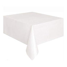 Cargar imagen en el visor de la galería, Mantel De Hule Rectangular 140x240cm Blanco Blanco Lisa
