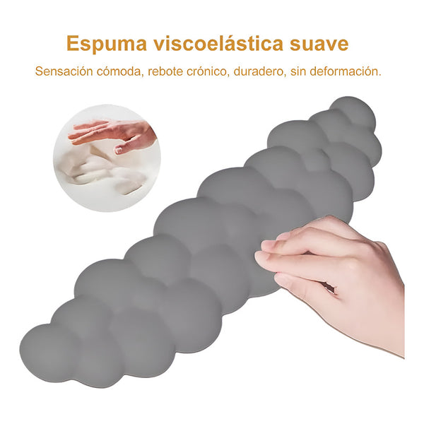 3 Pcs Mouse Pad Gel Ergonomico Wrist Support Gris