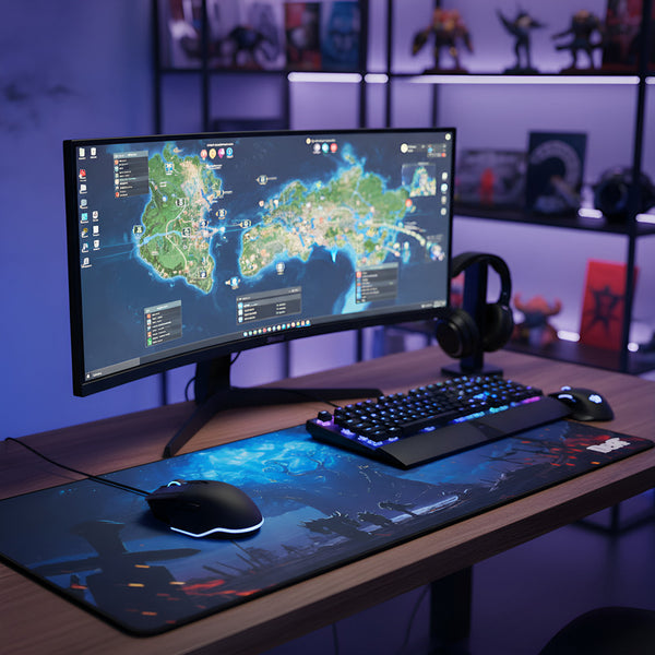 Mouse Pad Gamer Xl Antideslizante  Negro World Of Warcraft