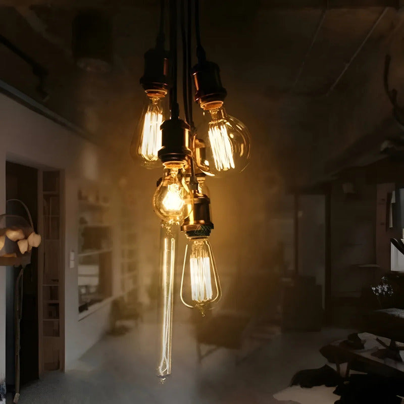Pack De 6 Ampolletas Vintage Led Edison Filamento E27 6w Blanco Cálido