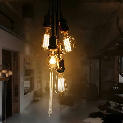 Pack De 6 Ampolletas Vintage Led Edison Filamento E27 6w Blanco Cálido