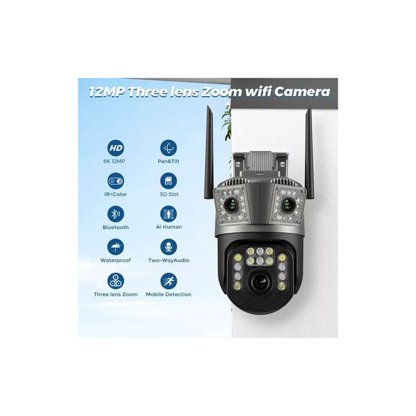 Cámara Domo Anberx Icsee P16q Wi-fi 12mp Visión Nocturna Negro