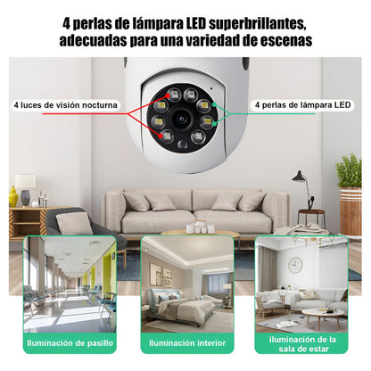 Camara Wifi Seguridad Foco 360, 1080p Blanco