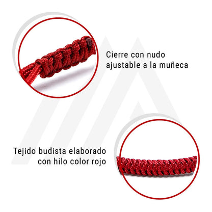 Pulsera Unisex Protección Energias Hilo Rojo 0 Mm 25 Cm