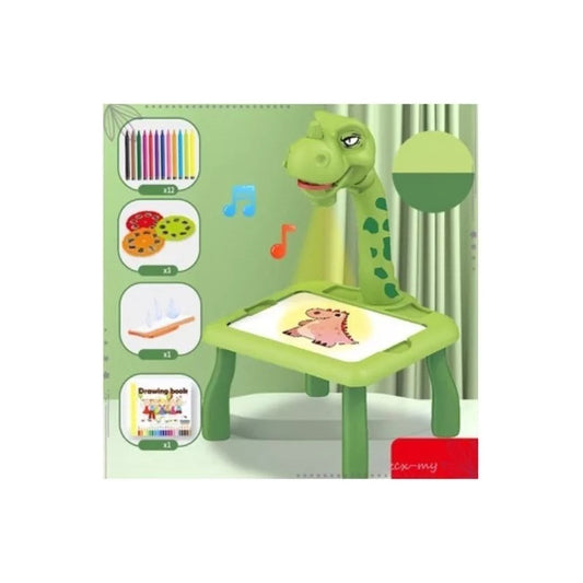 Mesa Proyectora De Dibujo Niños Led Didáctico Dinosaurio